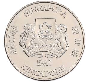 10 долларов 1983 года Сингапур «Китайский гороскоп — Год свиньи» — Фото №2