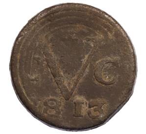 1 дуит 1813 года Британская Ява (Ост-Индская Нидерландская компания) — Фото №2