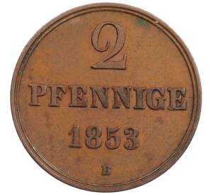 2 пфеннига 1853 года Ганновер — Фото №1