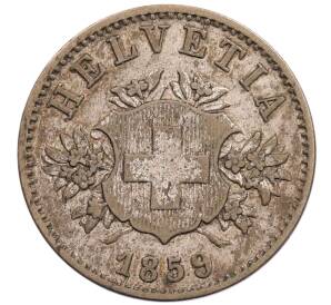 20 раппенов 1859 года Швейцария — Фото №1
