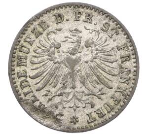 1 крейцер 1862 года Франкфурт — Фото №1