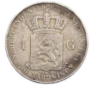 1 гульден 1892 года Нидерланды — Фото №1