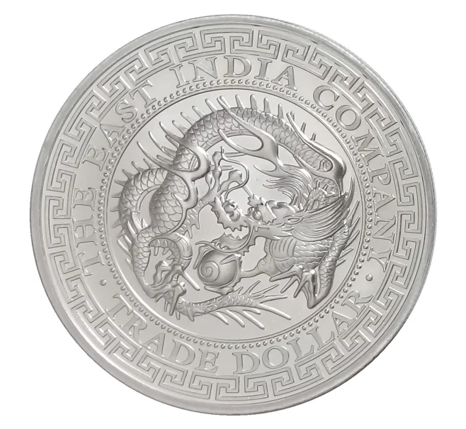 Монета 1 фунт 2020 года Остров Святой Елены — Торговый доллар Китая (Артикул M2-33436)