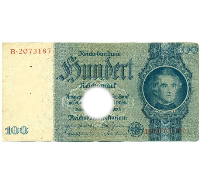 Банкнота 100 рейхсмарок 1935 года Германия (Артикул: T11-28302) — Фото №1