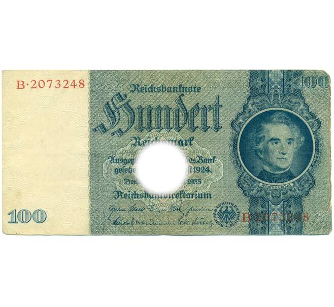 Банкнота 100 рейхсмарок 1935 года Германия (Артикул: T11-28311) — Фото №1