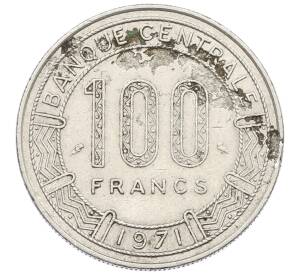 100 франков 1971 года Республика Конго — Фото №2