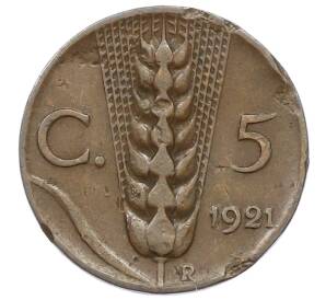 5 чентезимо 1921 года Италия — Фото №1