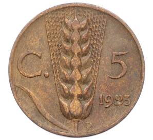 5 чентезимо 1923 года Италия — Фото №1