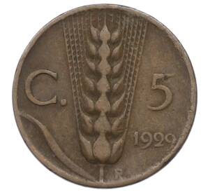 5 чентезимо 1929 года Италия — Фото №1