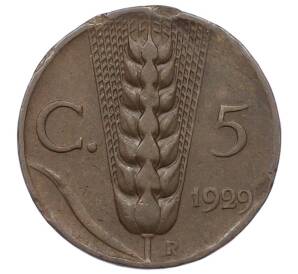 5 чентезимо 1929 года Италия — Фото №1