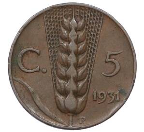 5 чентезимо 1931 года Италия — Фото №1