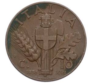10 чентезимо 1938 года Италия — Фото №1