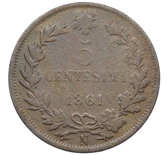 Монета 5 чентезимо 1861 года N Италия (Артикул: M2-91271) — Фото №1