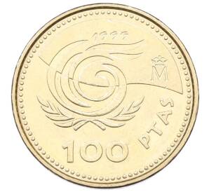 100 песет 1999 года Испания «Международный год пожилых людей» — Фото №1