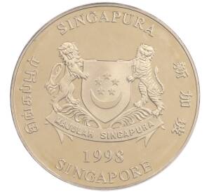 10 долларов 1998 года Сингапур «Китайский гороскоп — Год тигра» — Фото №2