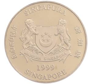 10 долларов 1999 года Сингапур «Китайский гороскоп — Год кролика» — Фото №2