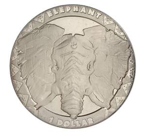 1 доллар 2019 года Сьерра-Леоне — Слон — Фото №1