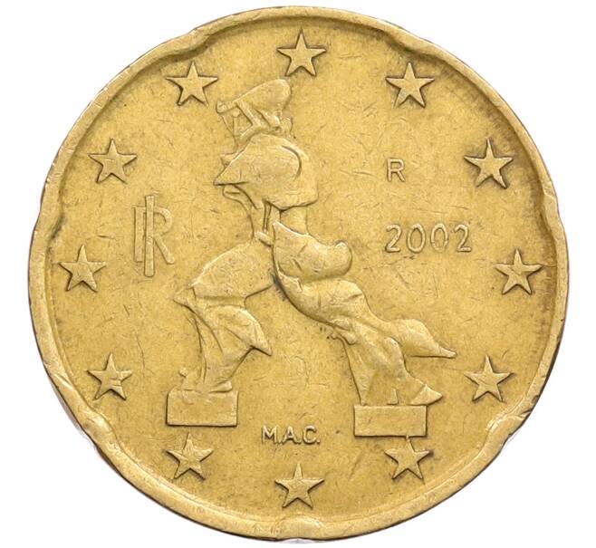Монета 20 евроцентов 2002 года Италия (Артикул: T11-28825) — Фото №1