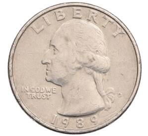 1/4 доллара (25 центов) 1989 года D США — Фото №1