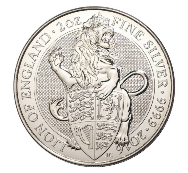Монета 5 фунтов 2016 года Великобритания «Звери Королевы — Лев Англии» (Артикул M2-33479)