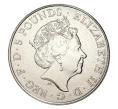 Монета 5 фунтов 2016 года Великобритания «Звери Королевы — Лев Англии» (Артикул M2-33479)