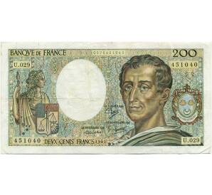 200 франков 1985 года Франция