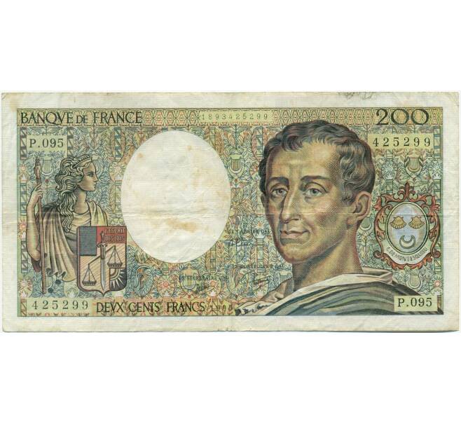 Банкнота 200 франков 1990 года Франция (Артикул: K10-9389) — Фото №1