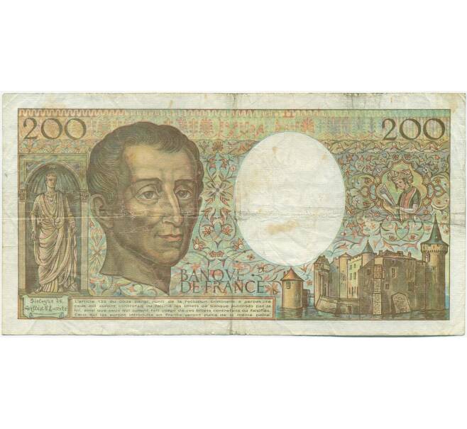 Банкнота 200 франков 1990 года Франция (Артикул: K10-9389) — Фото №2