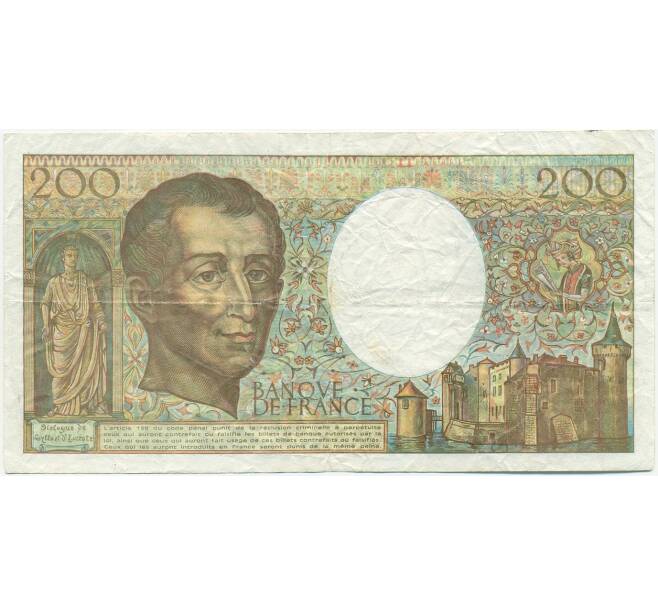 Банкнота 200 франков 1990 года Франция (Артикул: K10-9393) — Фото №2