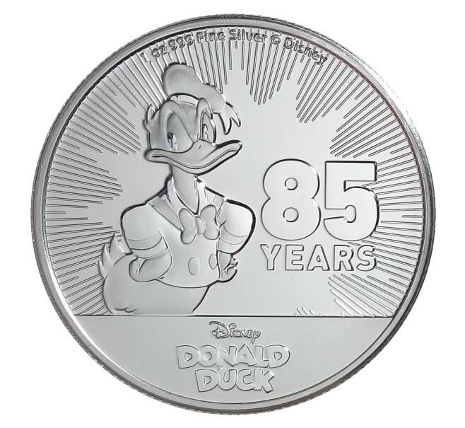 Монета 2 доллара 2019 года Ниуэ — Дональд Дак (Артикул M2-33501)