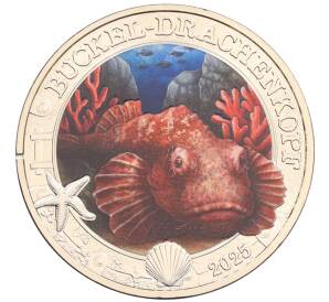 3 евро 2025 года Австрия «Светящаяся морская жизнь — Ложный каменный окунь» — Фото №1