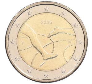 2 евро 2025 года Финляндия «100 лет Финско-шведским легкоатлетическим играм» — Фото №1