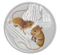 Монета 1 доллар 2020 года Австралия — Год мыши (цветная) (Артикул M2-33506)