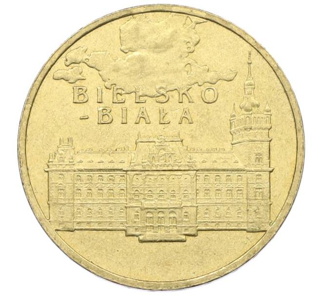 Монета 2 злотых 2008 года Польша «Древние города Польши — Бельско-Бяла» (Артикул: K10-9525) — Фото №1