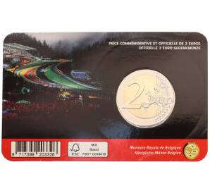 2 евро 2025 года Бельгия «Автодром Спа-Франкоршам» (Надписи на лицевой стороне блистера на фламандском и английском) — Фото №2