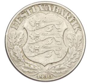 2 кроны 1930 года Эстония «Замок Тоомпеа в Таллине» — Фото №2