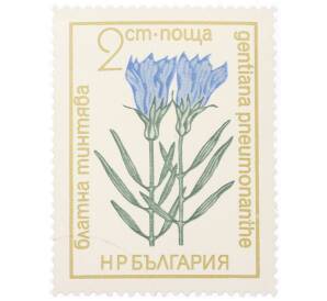Почтовая марка 2 стотинки 1972 года Болгария «Горечавка» — Фото №1