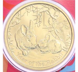 1 доллар 2011 года Австралия «Китайский гороскоп — Год кролика» (в конверте с марками) — Фото №1