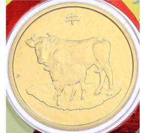 1 доллар 2009 года Австралия «Китайский гороскоп — Год быка» (в конверте с марками) — Фото №1
