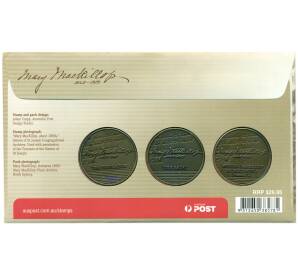 Набор из 3 памятных медалей 2010 года Австралия «Монахиня Мария Маккиллоп» (в конверте с маркой) — Фото №2