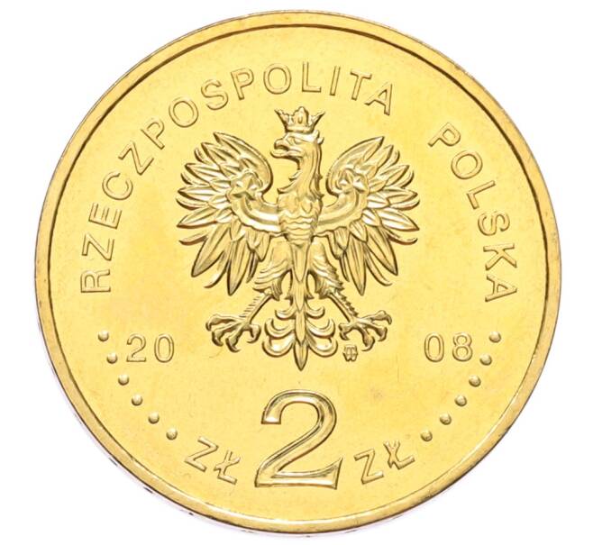 Монета 2 злотых 2008 года Польша «450 лет польской почтовой службе» (Артикул: K10-9595) — Фото №2