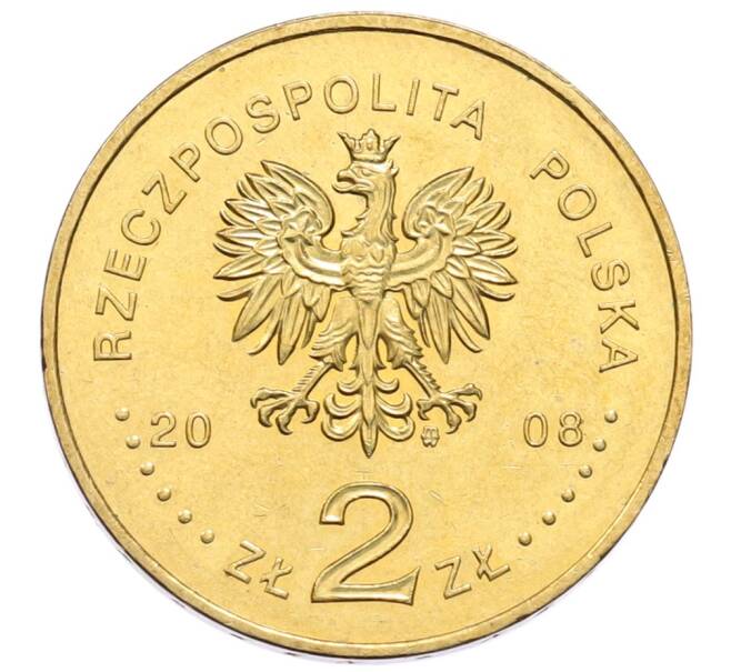 Монета 2 злотых 2008 года Польша «450 лет польской почтовой службе» (Артикул: K10-9602) — Фото №2