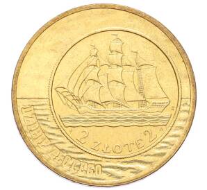 2 злотых 2005 года Польша «История польского злотого — парусное судно на 2 и 5 злотых 1936 года»