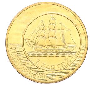 2 злотых 2005 года Польша «История польского злотого — парусное судно на 2 и 5 злотых 1936 года»