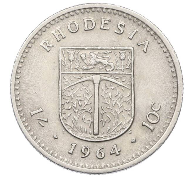 Монета 1 шиллинг (10 центов) 1964 года Родезия (Артикул: T11-29318) — Фото №1