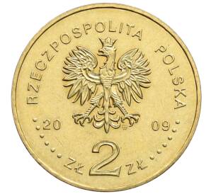 2 злотых 2009 года Польша «180 лет центральному банку Польши»