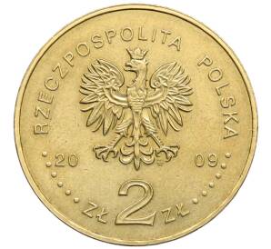 2 злотых 2009 года Польша «180 лет центральному банку Польши»