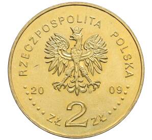 2 злотых 2009 года Польша «180 лет центральному банку Польши»