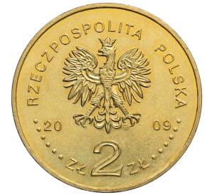 2 злотых 2009 года Польша «180 лет центральному банку Польши»