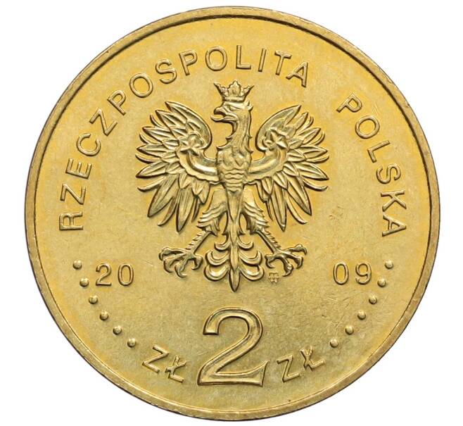 Монета 2 злотых 2009 года Польша «180 лет центральному банку Польши» (Артикул: K10-9663) — Фото №2